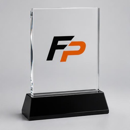 FyrePress logo concept on custom acrylic achievement plaques