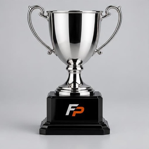 FyrePress logo concept on sports & tournament trophies