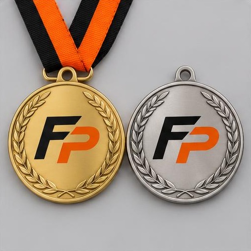 FyrePress logo concept on medallions & award coins