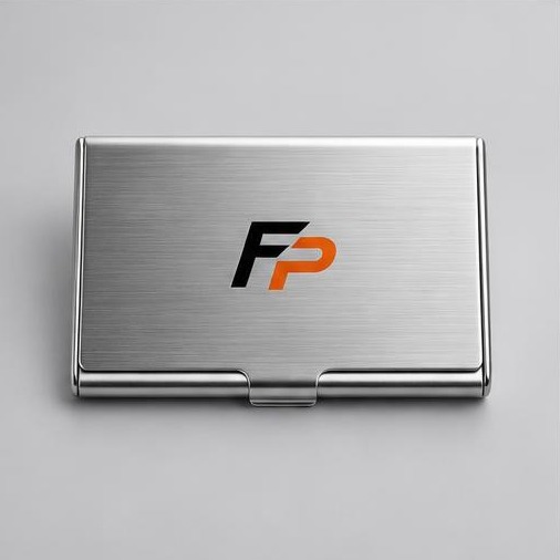 FyrePress logo concept on business card holders