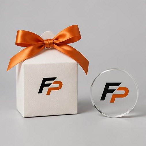 FyrePress logo concept on custom favors & guest keepsakes